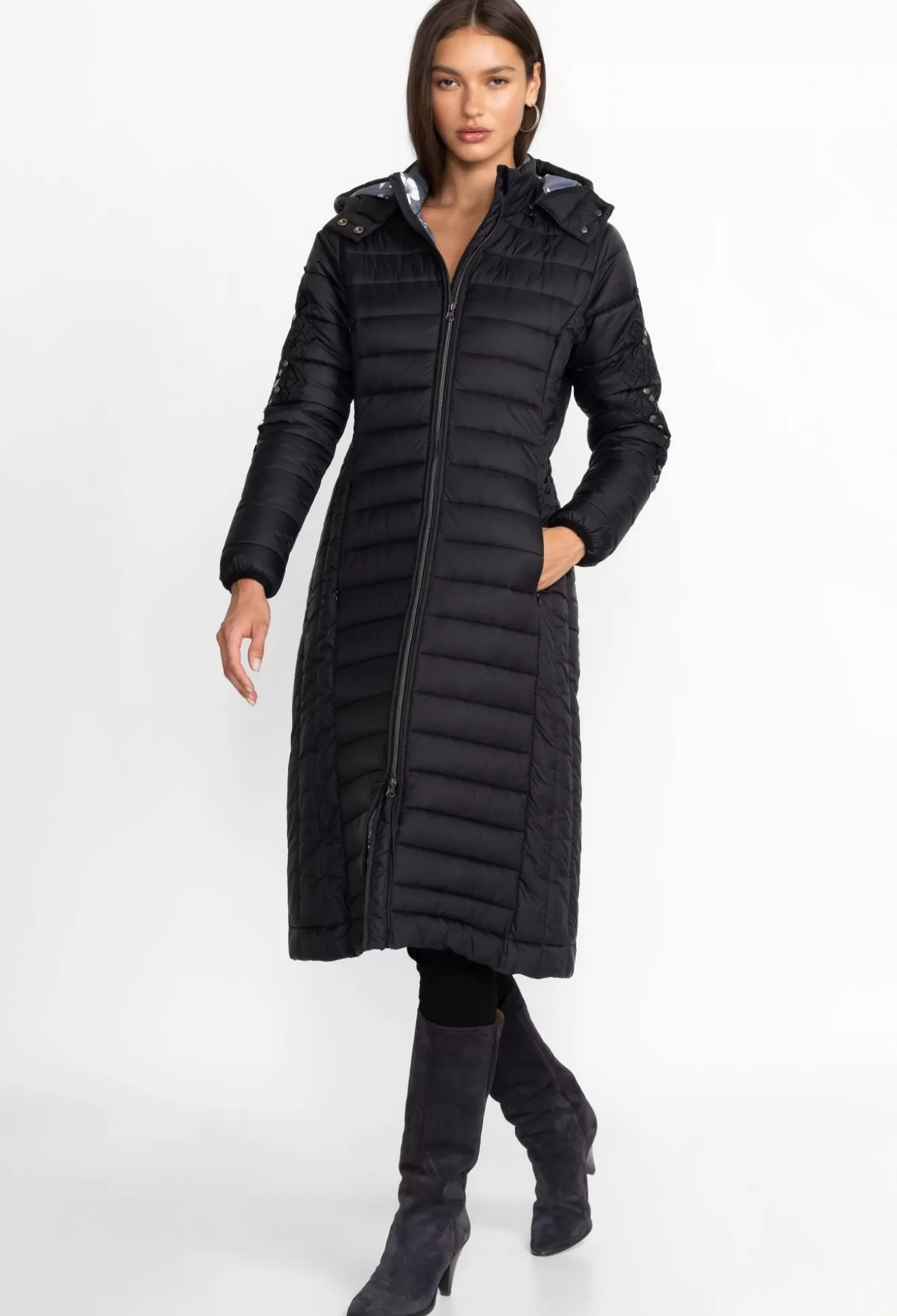 Outerwear>Johnny Was Sano Ski Puffer Coat Black