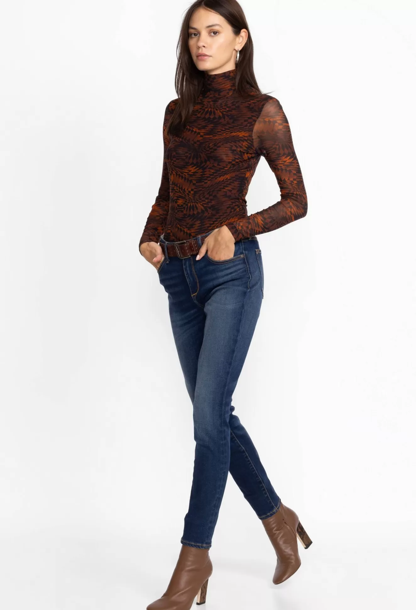 Bottoms>Johnny Was Skinny Jean Darkwash3