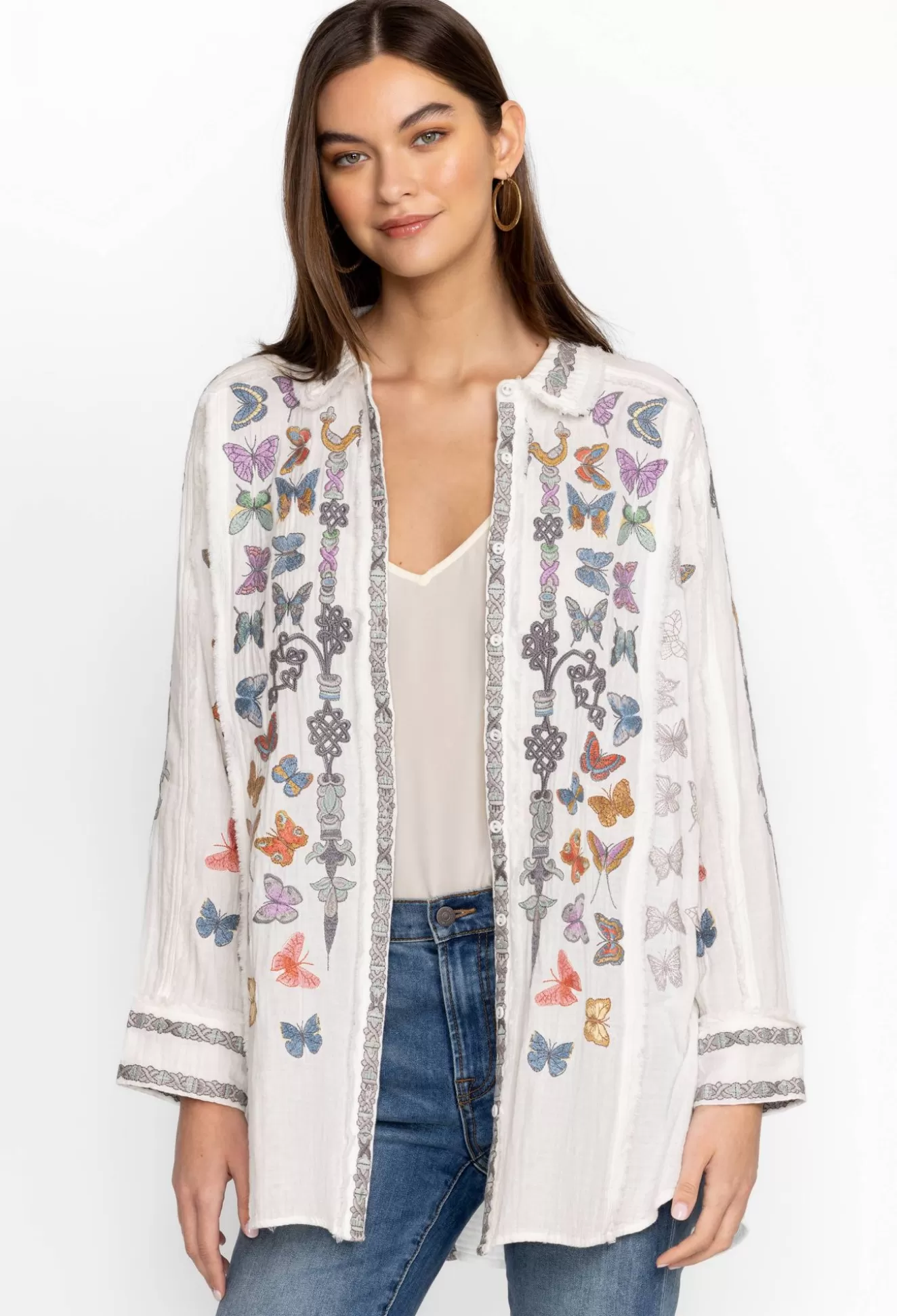Tops>Johnny Was Talia Tunic Natural
