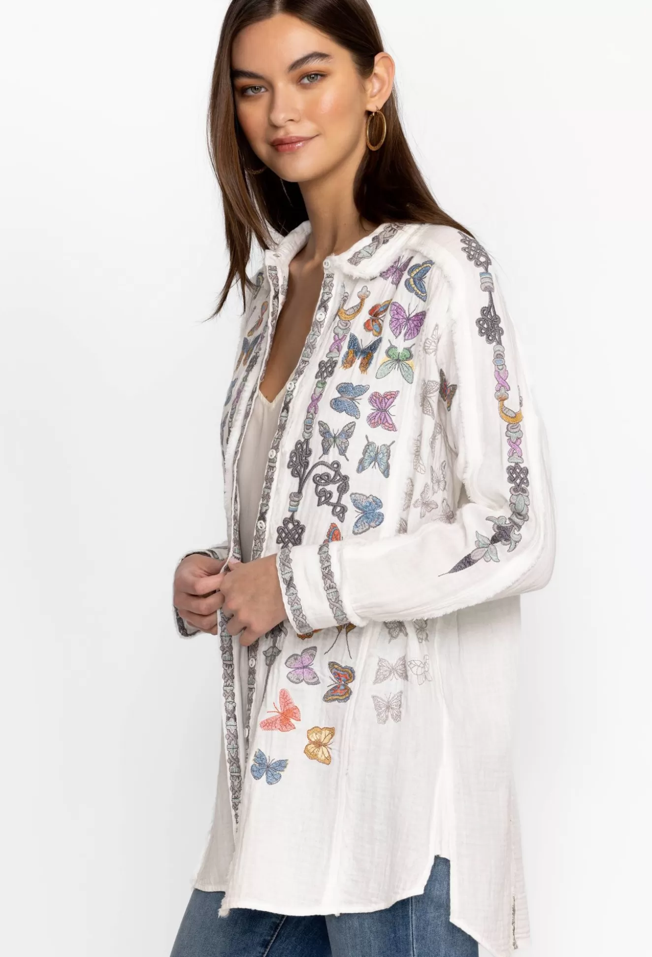 Tops>Johnny Was Talia Tunic Natural