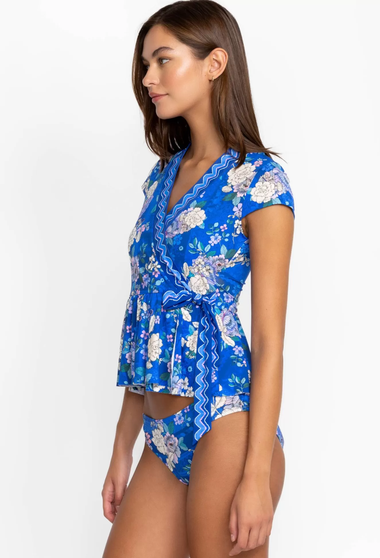 Swim & Resort>Johnny Was Tankini Wrap Blue Dove