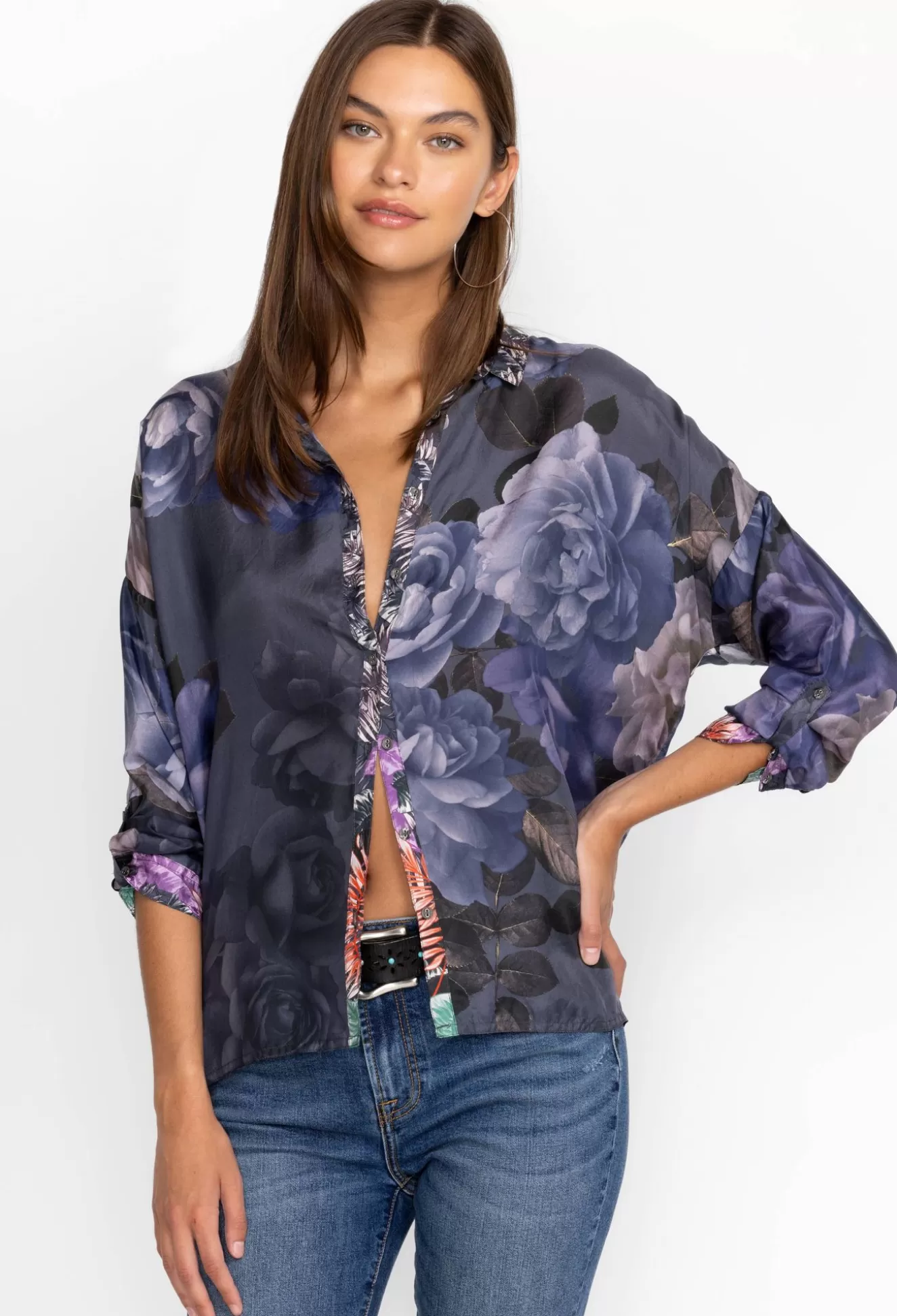 Tops>Johnny Was The Audrey Oversized Blouse Ortega