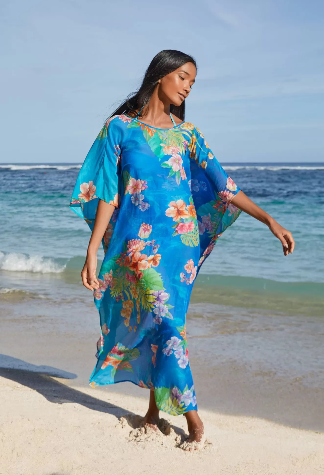 Swim & Resort>Johnny Was Tie Dye Kaftan Water Tropic