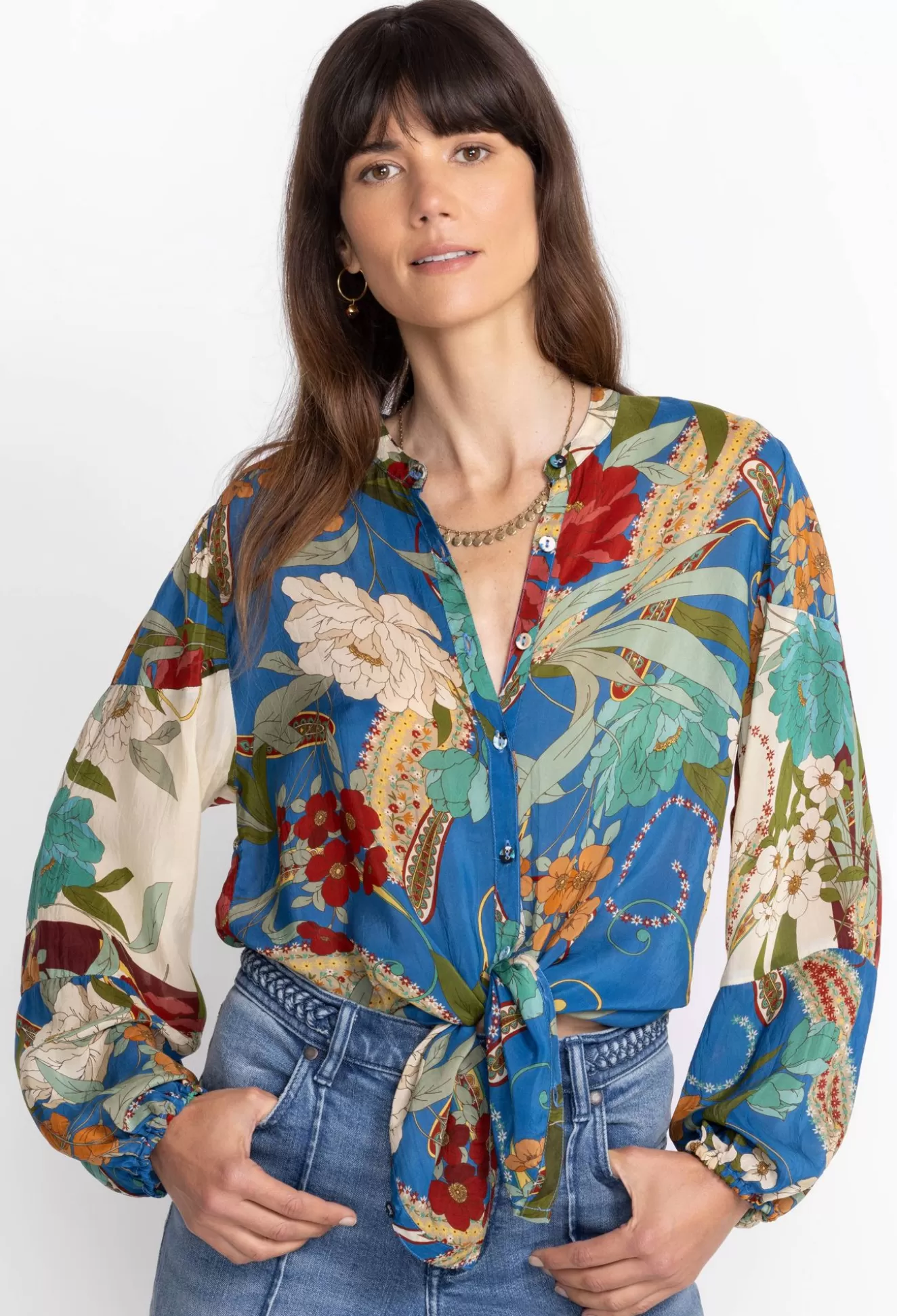 Tops>Johnny Was Tori Blouse Teebee