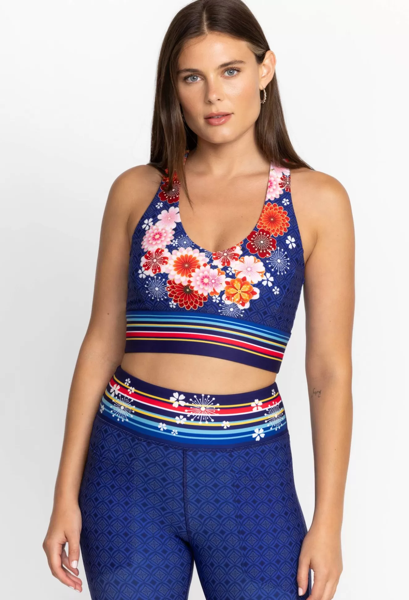 Active>Johnny Was V-Front Sports Bra Pajaro