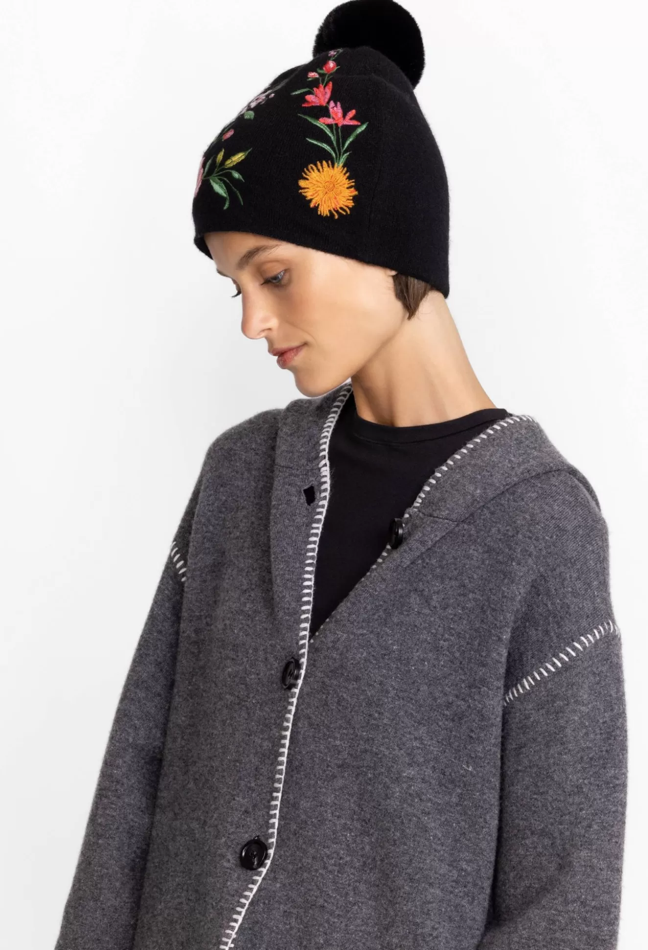 Fashion Accessories>Johnny Was Vista Beanie Black
