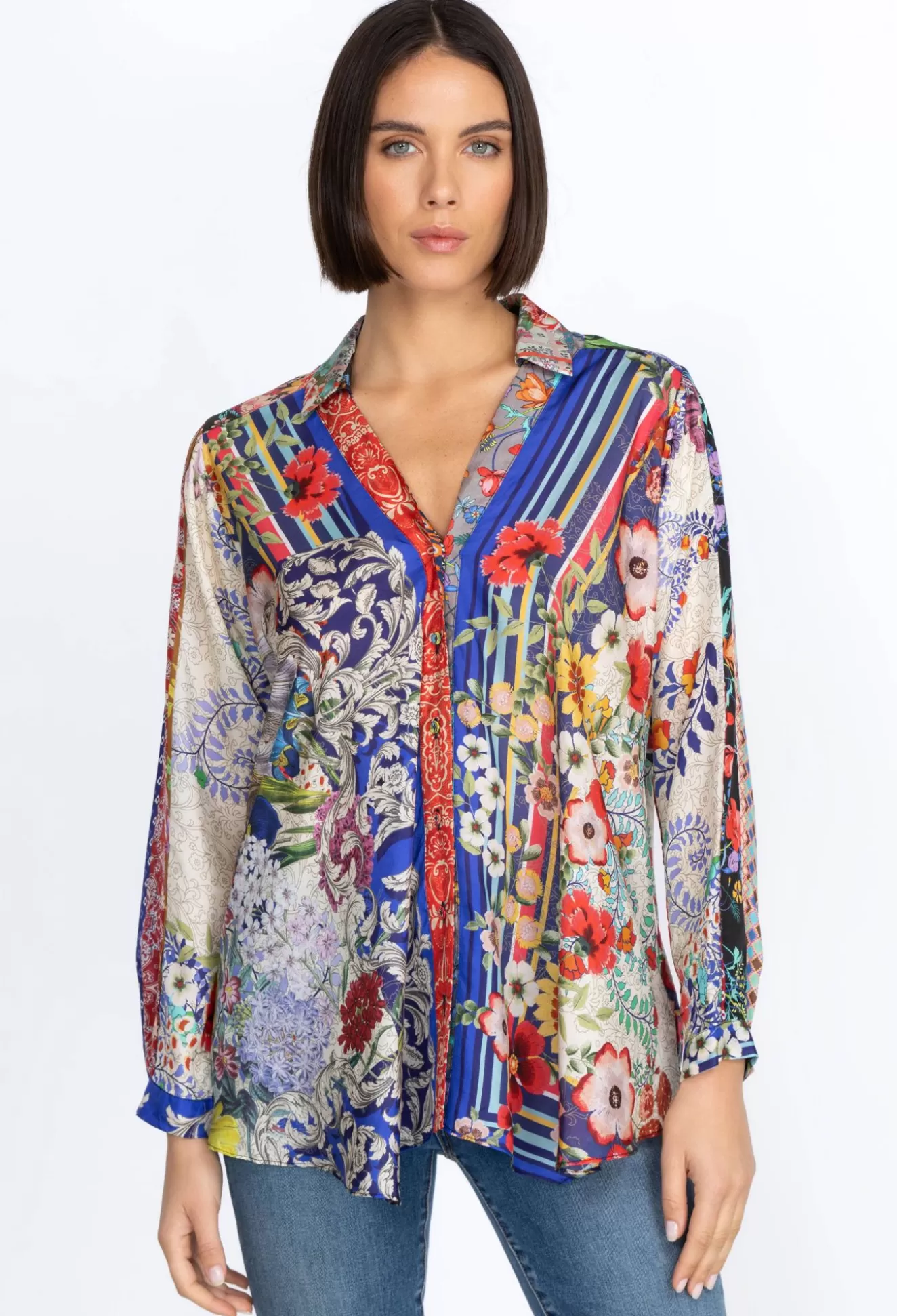 Tops>Johnny Was Wild Lillai Blouse Multi