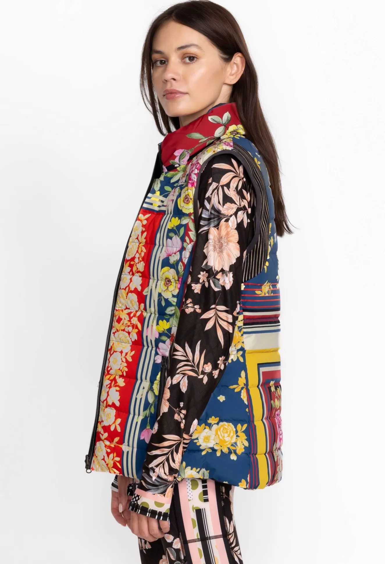 Outerwear>Johnny Was Wonderland Vest Reversible Nido