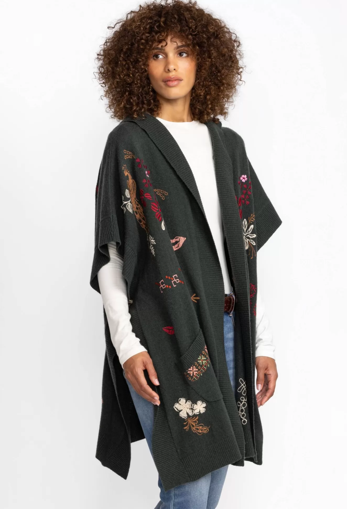 Outerwear>Johnny Was Zuzu Cape Forest Green
